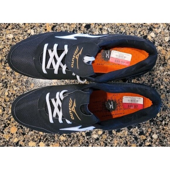 Mizuno Men’s 9-Spike Advanced Mizuno Pro Elite Baseball Cleats Black - Size 15 - Picture 12 of 14